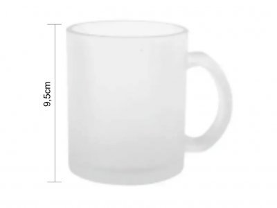 Caneca de Vidro Jateado 300ml